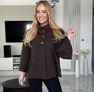 Roselyn kabátka étcsokoládé – Női átmeneti kabát – Innova Fashion – 3. kép